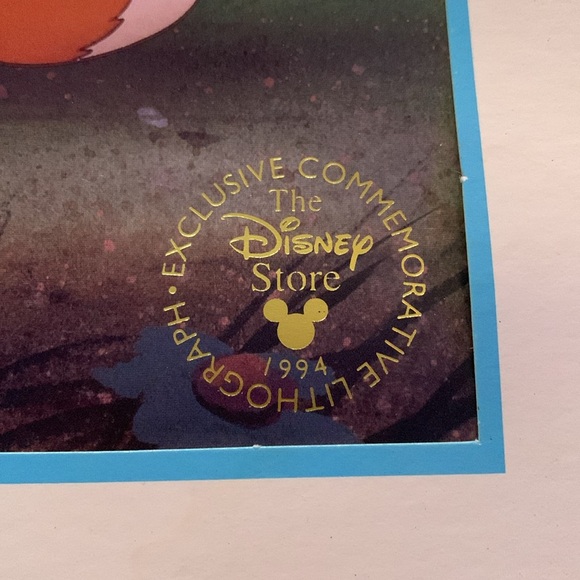 1994 Disney LITHOGRAPH “Fox and Hound” - Picture 2 of 7